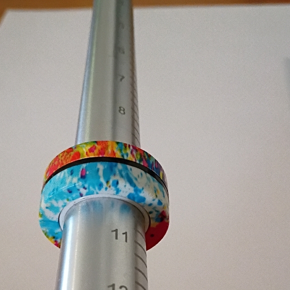 Colorful Patterned Spinner Ring - Picture 7 of 8